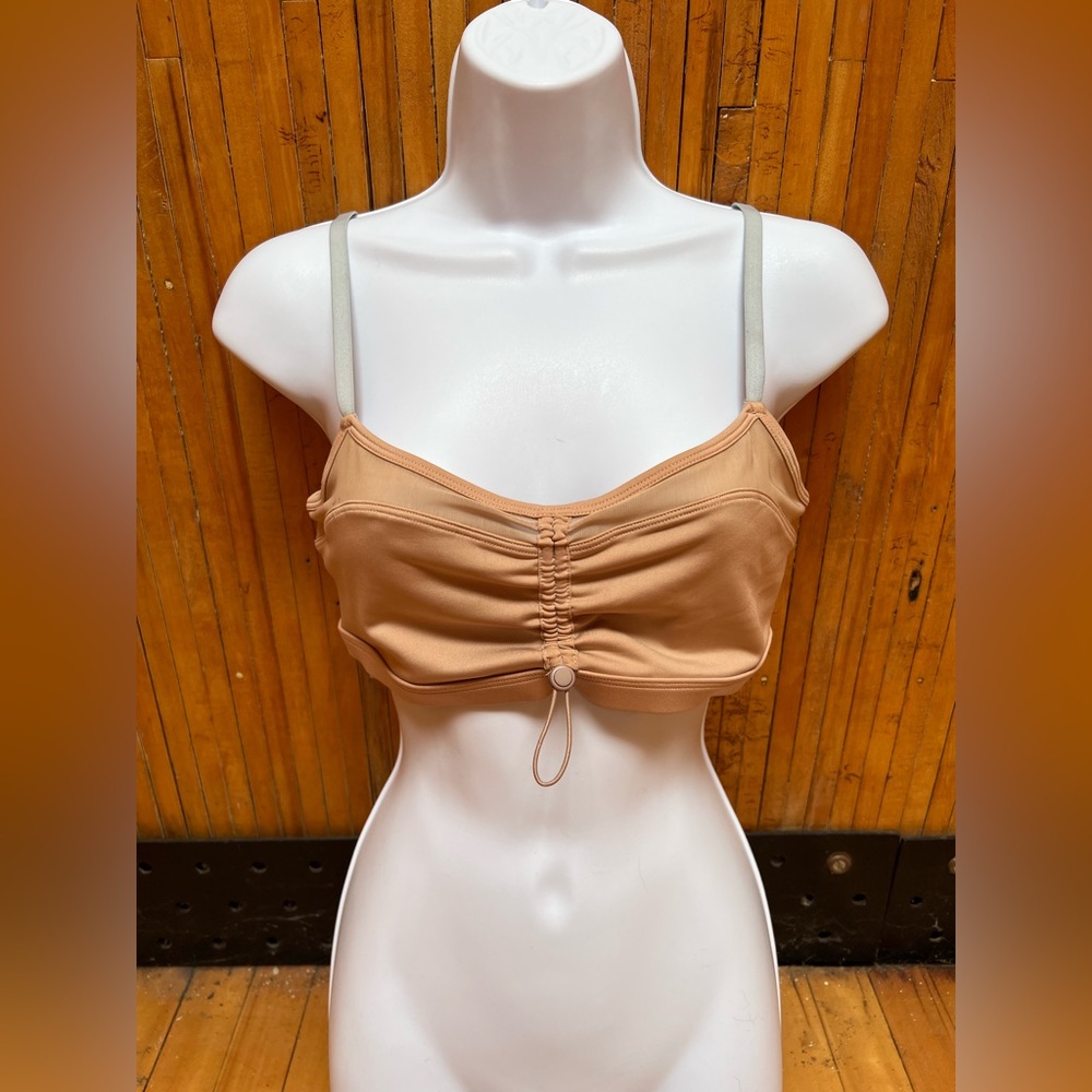 Fabletics Camel Bralette with Adjustable Straps